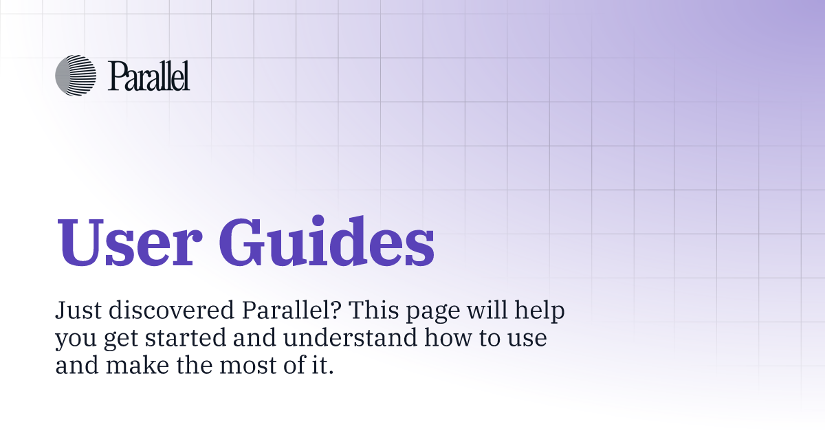 User Guides | Parallel
